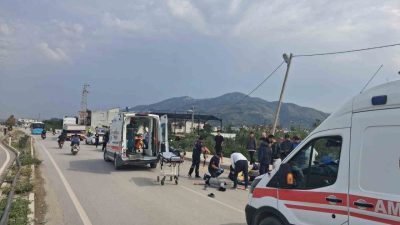 Hatay’ın Samandağ ilçesinde 16 yaşındaki çocuğun kullandığı motosiklet, sola manevra