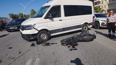 Antalya’nın Alanya ilçesinde motosiklet ile minibüsün çarpıştığı kazada üniversite öğrencisi