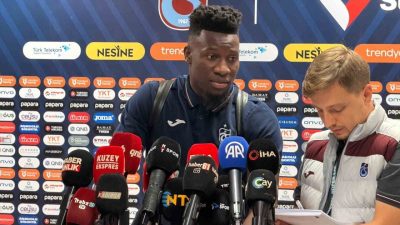 Trabzonspor’un kalecisi Andre Onana, Beşiktaş galibiyetinin ardından takım olarak doğru