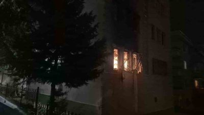 Ankara’nın Çankaya ilçesinde, bir dairede doğal gazı patlaması sonucu çıkan