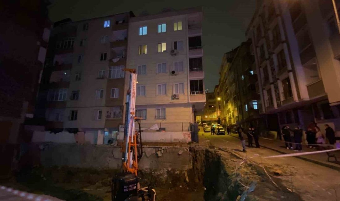 İstanbul Bahçelievler’de temel kazısı yapılan inşaatın istinat duvarının yıkılması sonucu