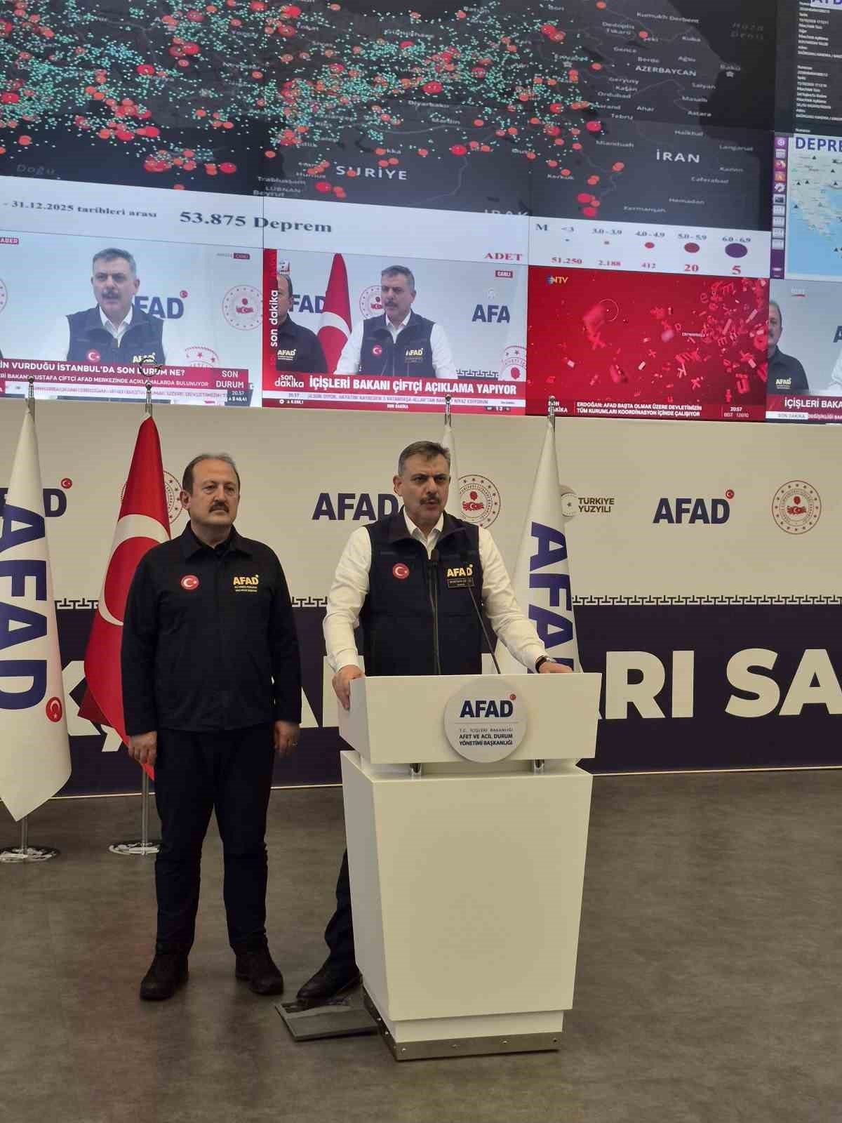 İçişleri Bakanı Mustafa Çiftçi, “Yaşanan sel olayları neticesinde İstanbul’da 5,