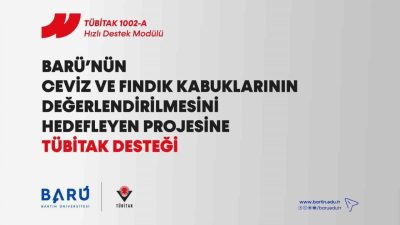 Bartın Üniversitesinin (BARÜ) TÜBİTAK tarafından desteklenen projesiyle ceviz ve fındık