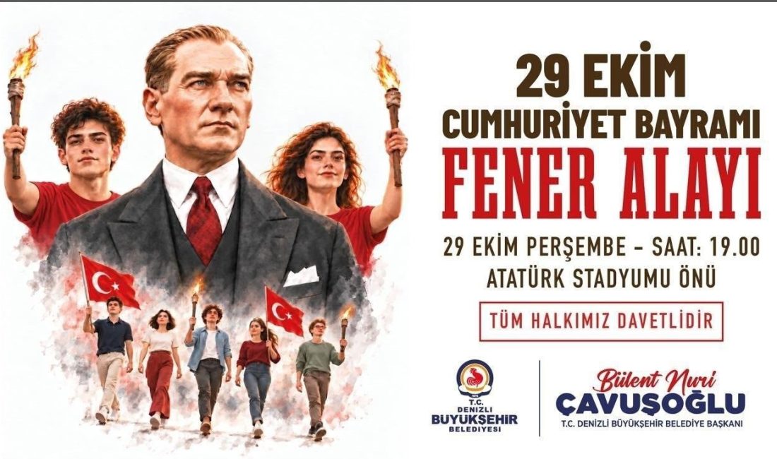 Denizli Büyükşehir Belediyesi, Türkiye Cumhuriyeti’nin 103. kuruluş yıl dönümünü Fener
