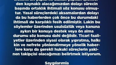 AK Parti Kayseri İl Başkanı Hüseyin Okandan; ortaklığı olduğu iddia