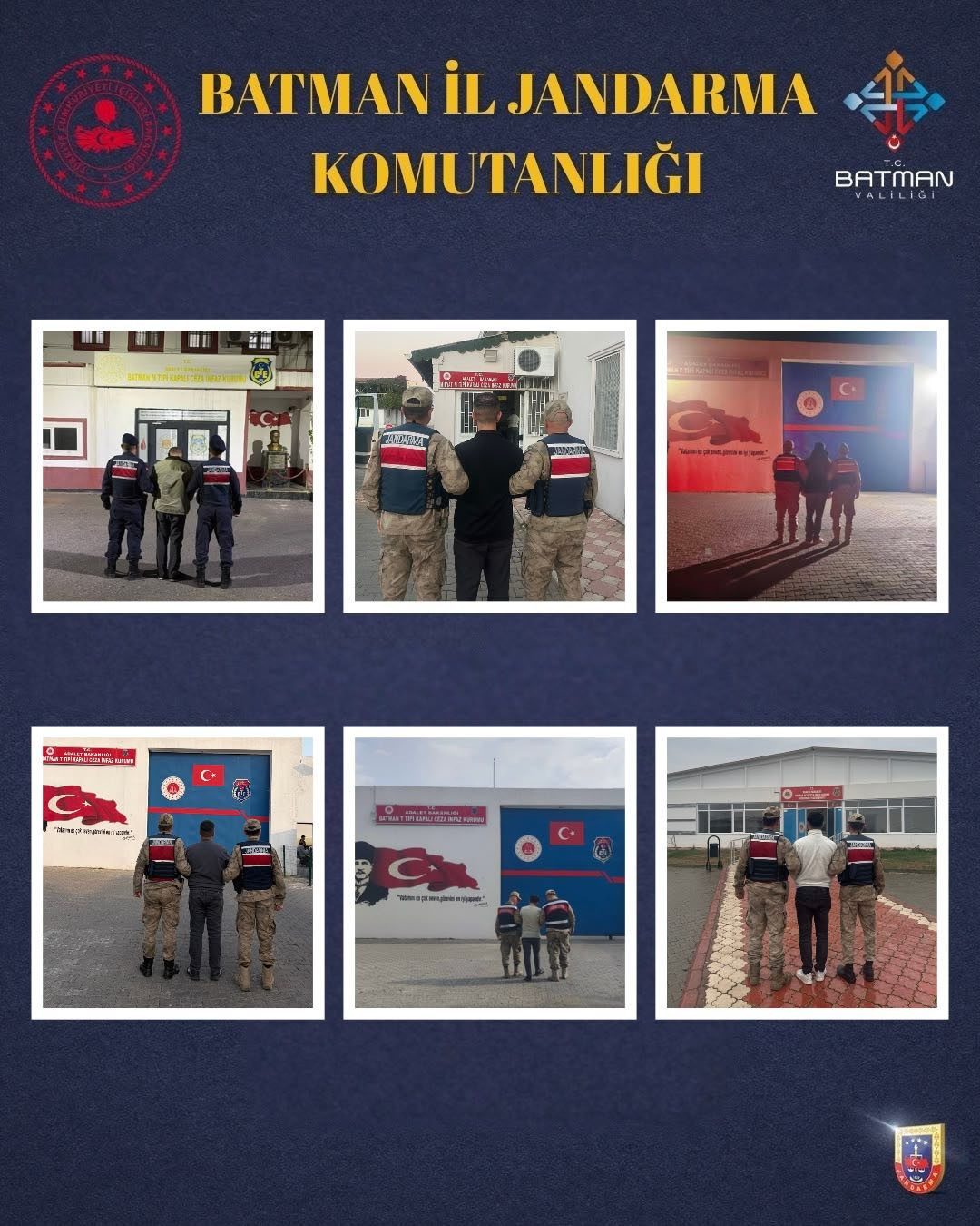 Batman’da jandarma ekiplerinin ekim ayında gerçekleştirdiği operasyon ve denetimlerde haklarında