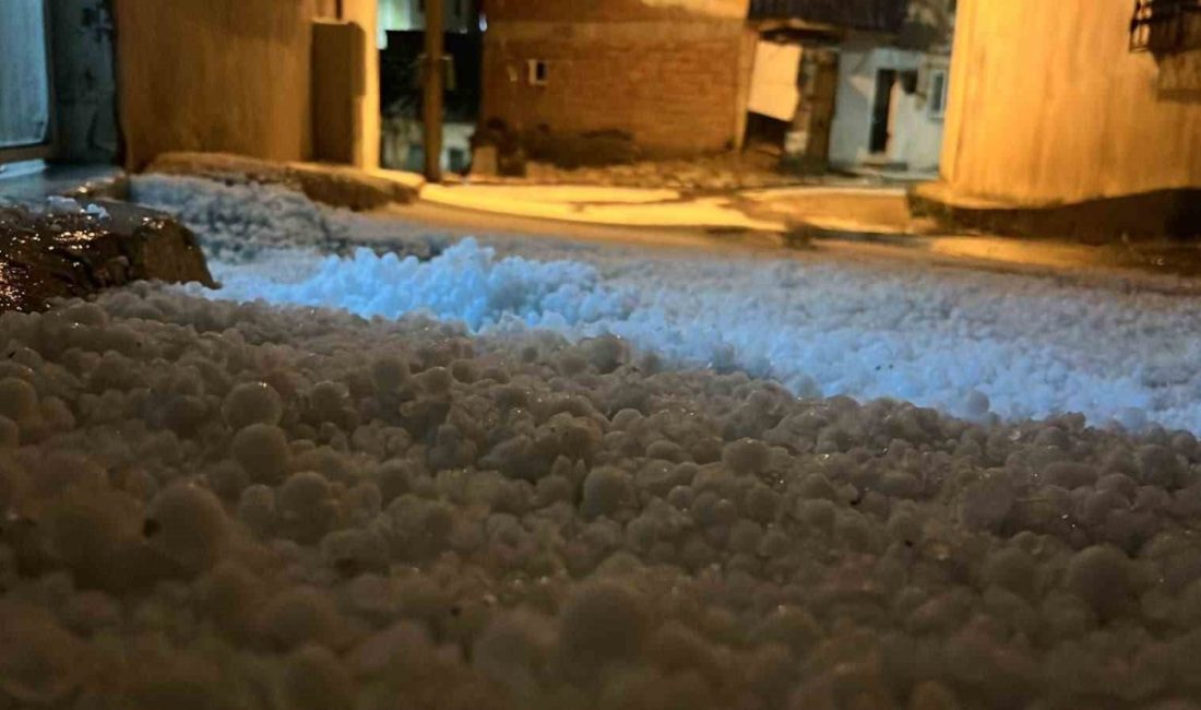 Bayburt’ta yaklaşık 10 dakika süren gök gürültülü sağanak ve fındık