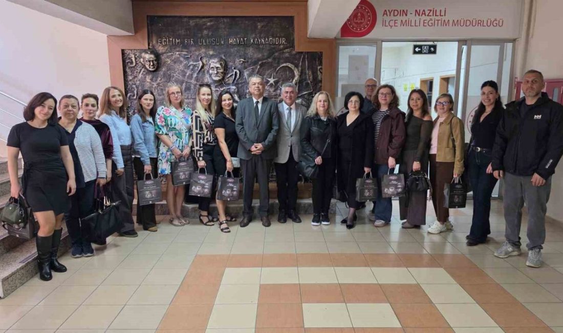 Aydın Nazilli’de Beşeylül Ortaokulu’nun misafiri olan proje ortağı Romanya, Polonya