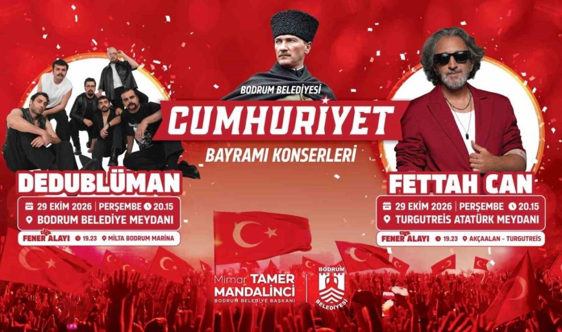 Bodrum’da 29 Ekim Cumhuriyet Bayramı çeşitli etkinliklerle kutlanacak. 29 Ekim