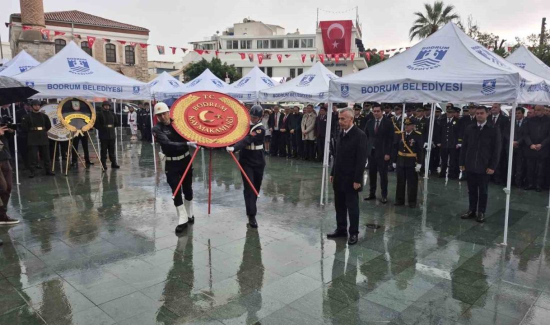 Muğla’nın Bodrum ilçesinde Türkiye Cumhuriyeti’nin kuruluşunun 103’üncü yılı kutlamaları, düzenlenen