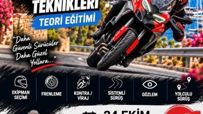 Muğla’nın Bodrum ilçesinde motosiklet sürücülerinin trafikte daha bilinçli ve güvenli