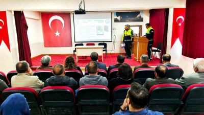 Tunceli’nin Çemişgezek ilçesinde okul servis şoförleri ve okul müdürlerine yönelik