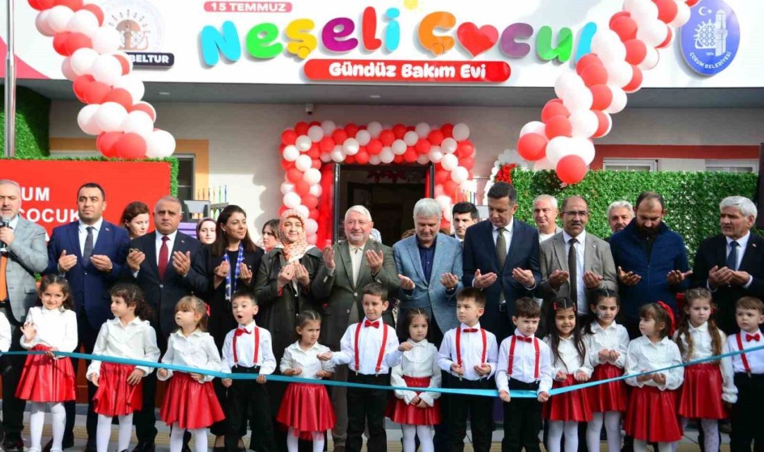 Çorum Belediyesi tarafından çalışmaların tamamlandığı 15 Temmuz Neşeli Çocuk Gündüz