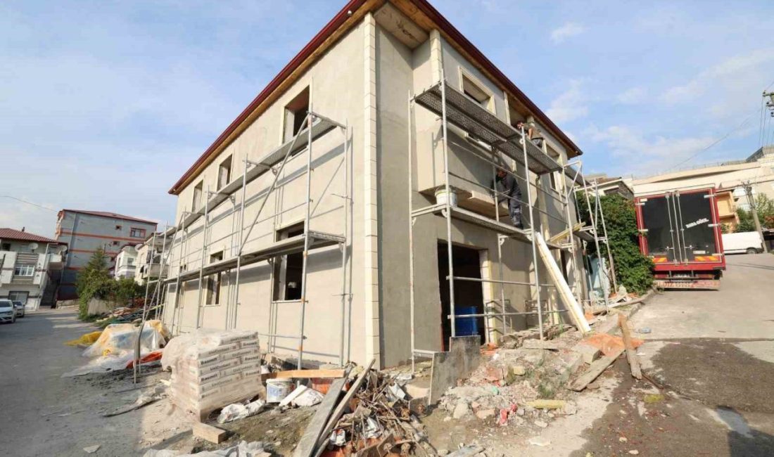 Dilovası Belediyesi tarafından Cumhuriyet Mahallesi’nde yapımı sürdürülen taziye evinin, sosyal,