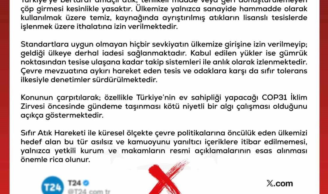 Dezenformasyonla Mücadele Merkezi (DMM) tarafından, bazı basın yayın organlarında ve