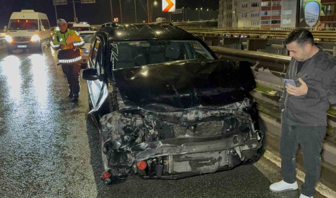 Samsun’da düğüne giden otomobilin bariyere çarpması sonucu bir kişi yaralandı.