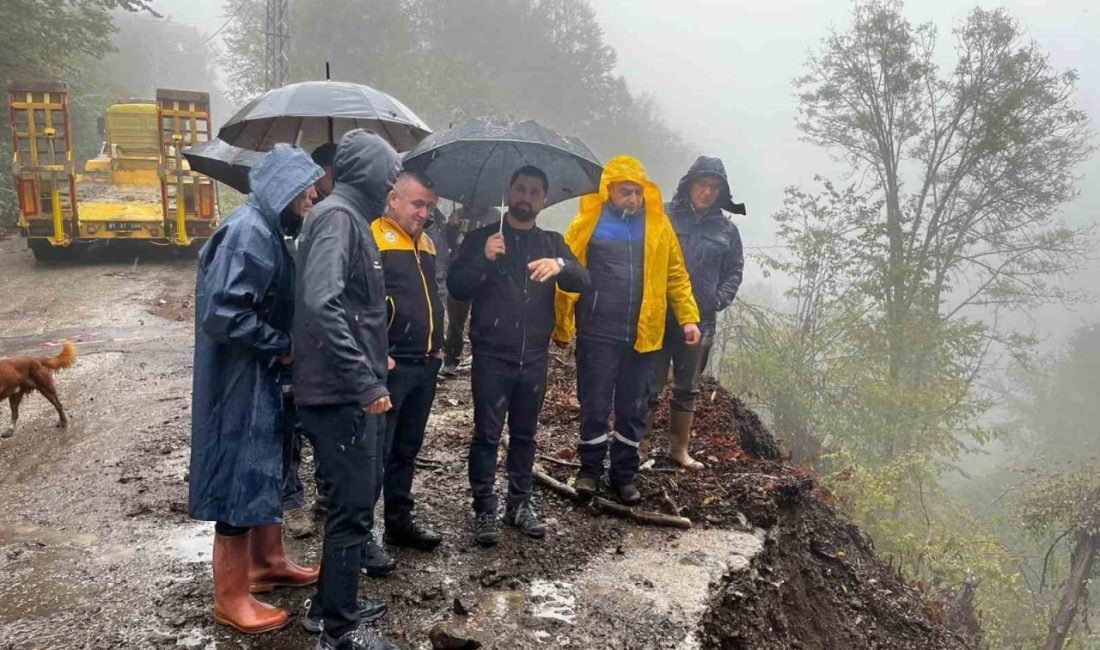 Düzce’de etkisini sürdüren yoğun yağışların yol açtığı olumsuzlukların giderilmesi için