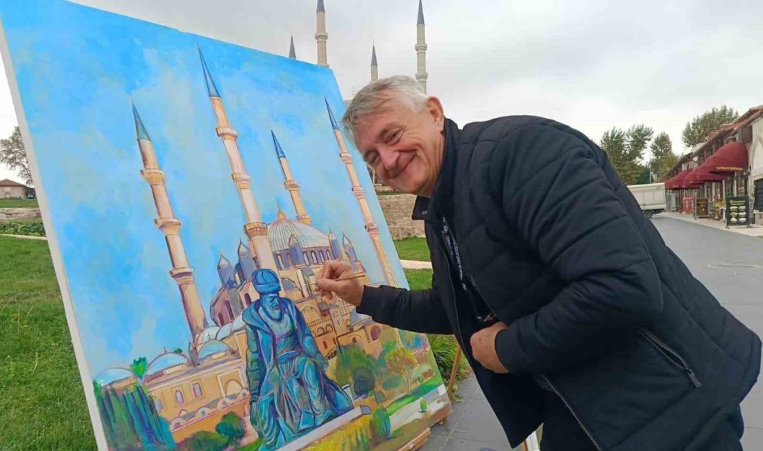 Balkan ülkeleri ve Azerbaycan’dan Edirne’ye gelen ressamlar, Selimiye Camii’nin mimari