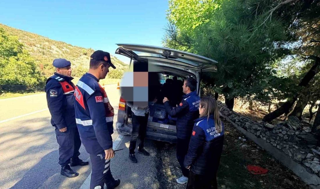 Isparta’nın Eğirdir ilçesinde, su ürünlerine yönelik denetimler kapsamında gerçekleştirilen yol