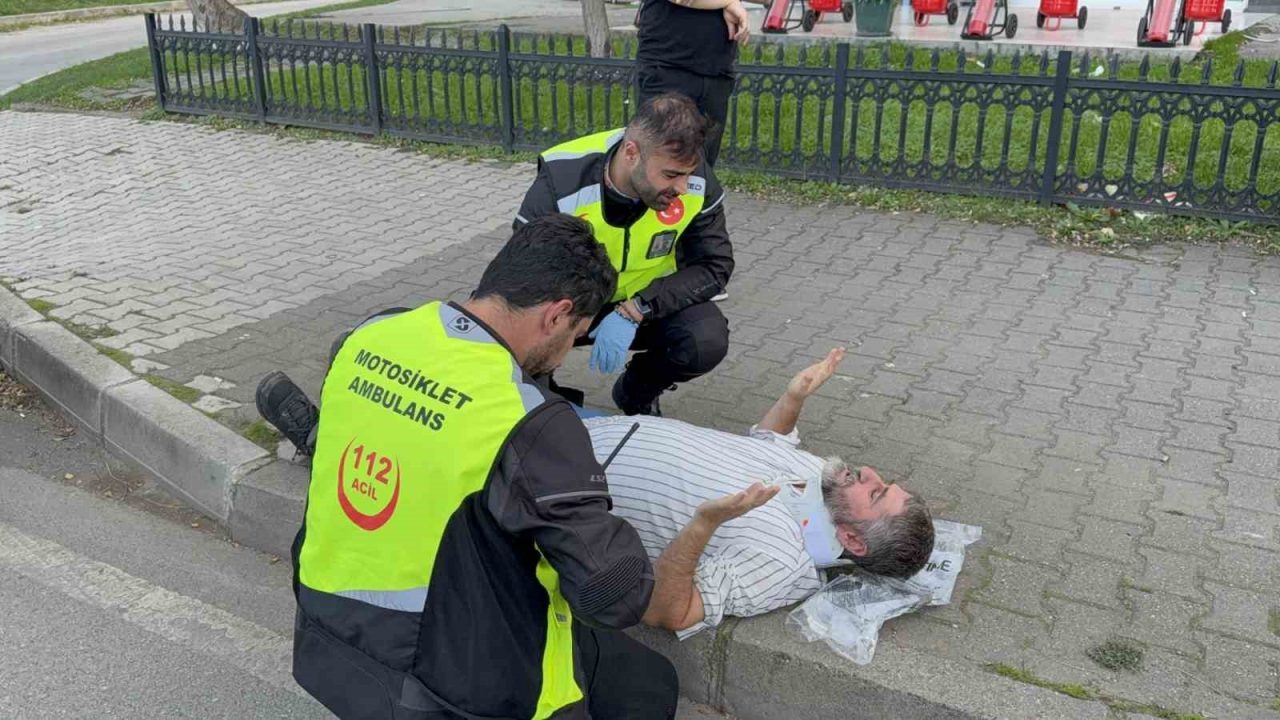 Samsun’un İlkadım ilçesinde devrilen elektrikli bisikletten düşen sürücü yaralandı. Kaza,