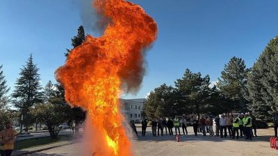 Erzincan Belediyesi İtfaiye Müdürlüğü Eğitim Amirliği tarafından TEİAŞ Erzincan İşletme