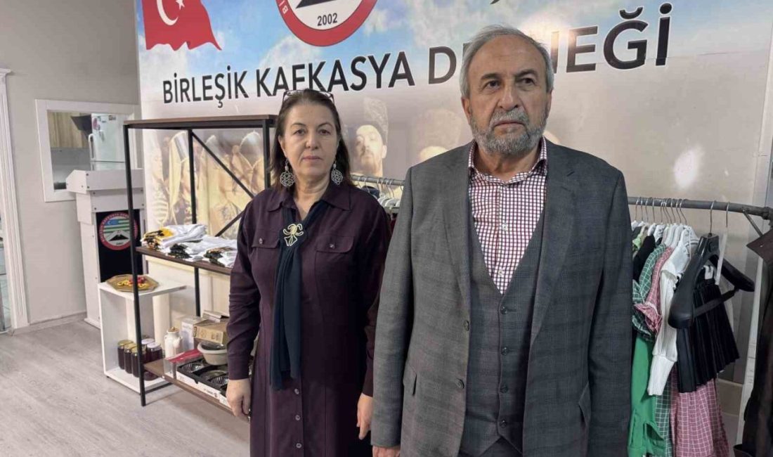 Kayseri’de Birleşik Kafkasya Derneği tarafından düzenlenen panayırda sergilenen geleneksel Çerkes