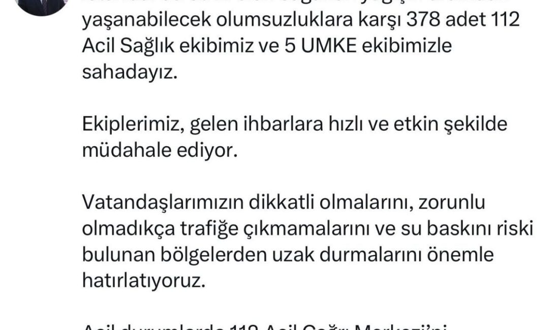 İstanbul İl Sağlık Müdürü Doç. Dr. Abdullah Emre Güner, “İstanbul’da