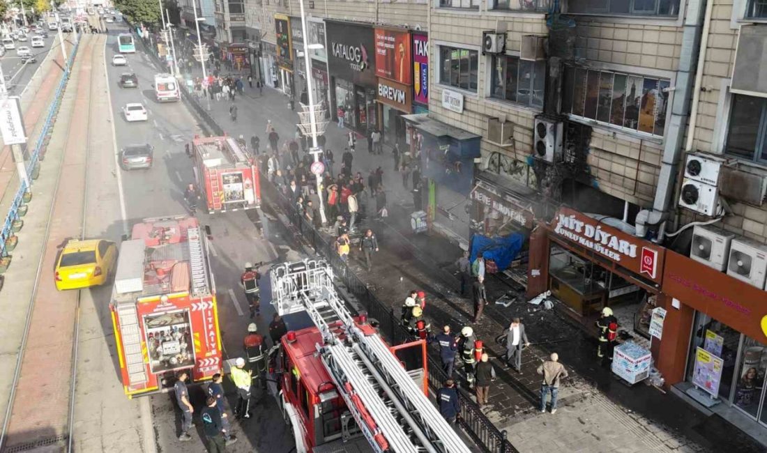 Kayseri’nin Melikgazi ilçesinde bir işyerinde çıkan yangın, itfaiye ekipleri tarafından