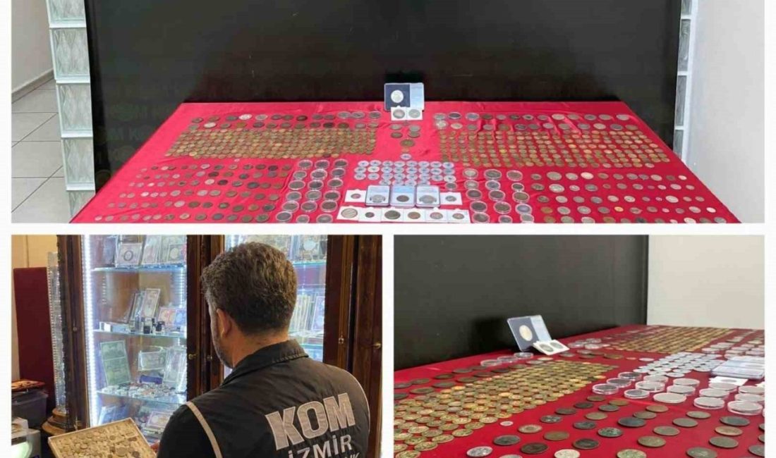 İzmir’in Konak ilçesinde bir iş yerine düzenlenen operasyonda 672 adet