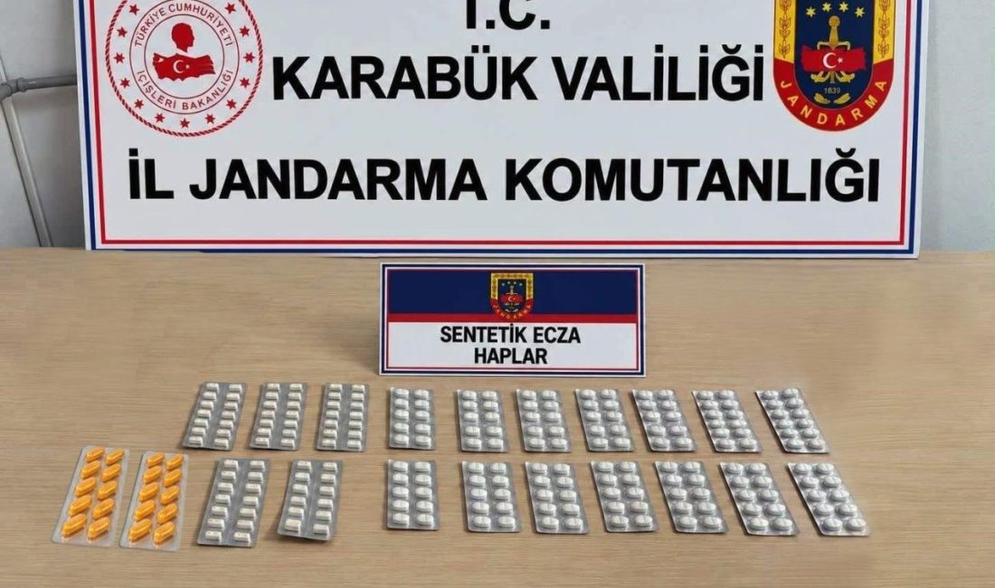 Karabük’te düzenlenen iki ayrı faaliyette 230 adet sentetik ecza hapı
