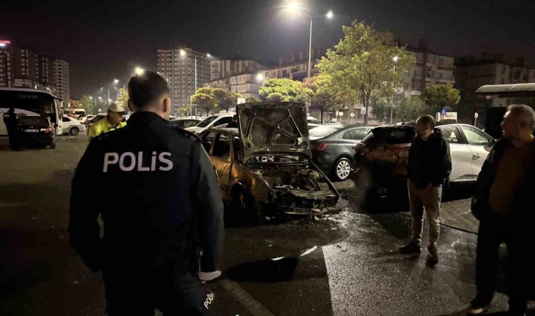 Kayseri’nin Kocasinan ilçesinde kaldırıma çarpıp, karşı yola geçerek alev alan