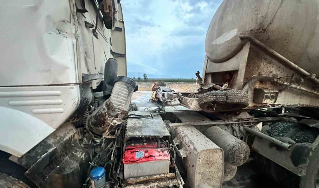 Adana’nın Kozan ilçesinde refüje çarparak seyir halindeki tırın kupasıyla dorsesi
