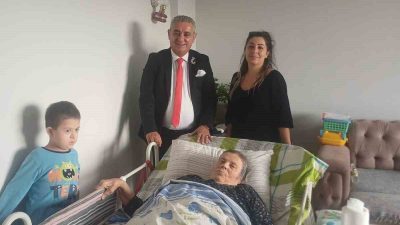 Kırşehir Beyaz Ay Derneği Şube Başkanlığı tarafından yatağa bağımlı bireyi