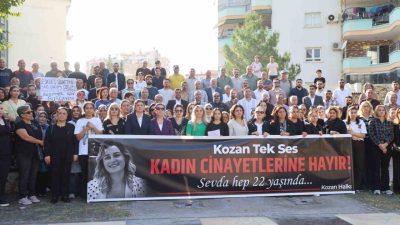 Adana’nın Kozan ilçesinde 22 yaşındaki Sevda Dinler’in öldürülmesine tepki gösteren