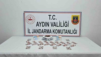 Aydın’ın Kuşadası ilçesinde esrar ve sentetik ecza ele geçirildi, 3