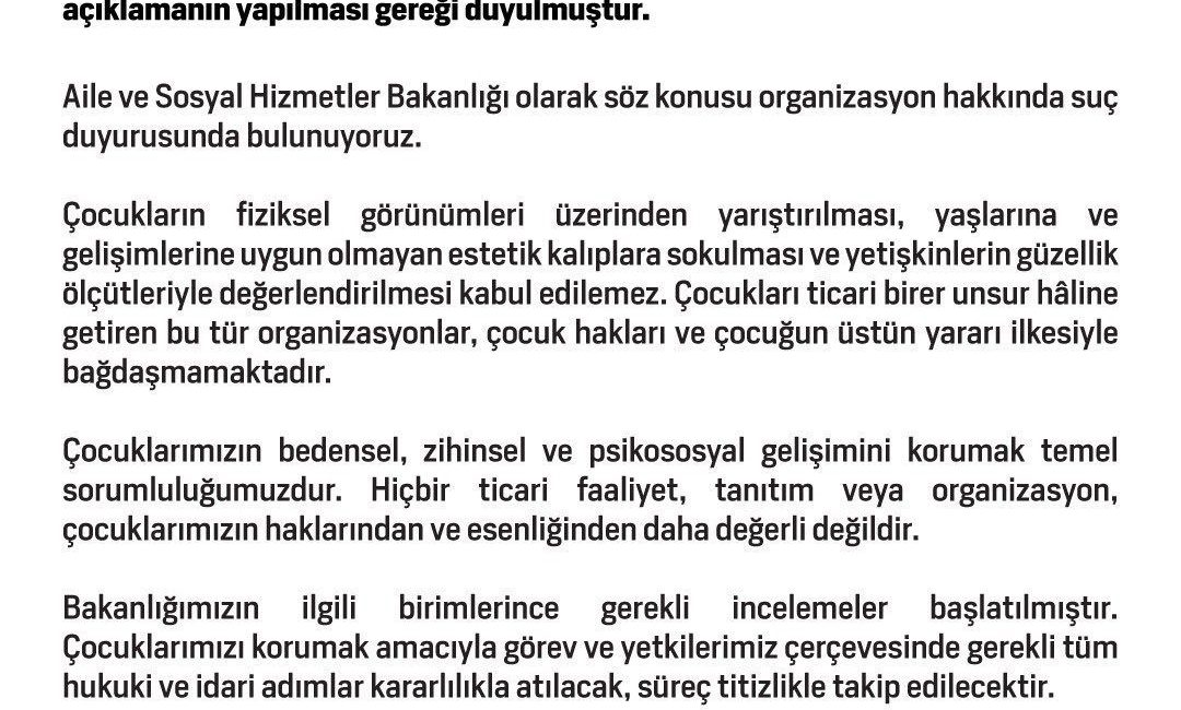 Antalya’da 4-13 yaş grubundaki çocukların katılımıyla ‘Little Miss and Little
