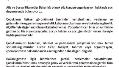 Antalya’da 4-13 yaş grubundaki çocukların katılımıyla ‘Little Miss and Little