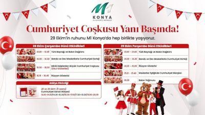 M1 Konya AVM, Türkiye Cumhuriyeti’nin kuruluşunun 103’üncü yıl dönümünü 28-29