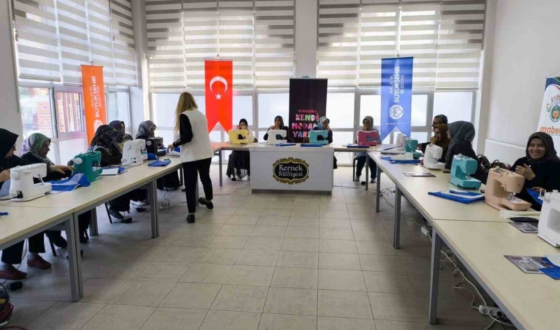 Malatya Büyükşehir Belediyesi, kadınların mesleki becerilerini geliştirmek, üretime katılımlarını desteklemek