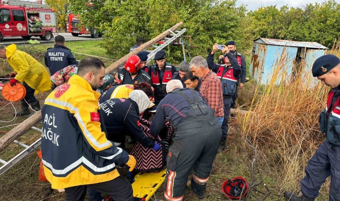 Malatya’nın Battalgazi ilçesinde yaklaşık 25 metrelik kuyuya düşen genç ekiplerin