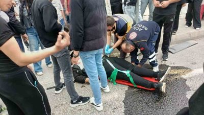 Malatya’nın Darende ilçesinde motosiklet ile otomobilin çarpışması sonucu meydana gelen