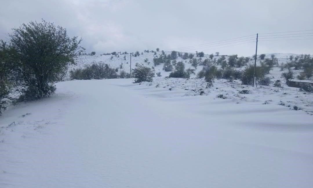 Manisa’nın Alaşehir ilçesinde mevsimin ilk karı yağdı. Horzum Alakaya Mahallesi’nin