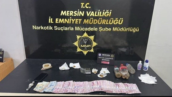 Mersin’de jandarma ve polisin yaptığı çalışmalarda 2 kilo 900 gram