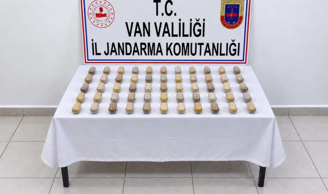 Van’da mide ve bağırsaklarında 55 kapsül halinde 502 gram metamfetamin