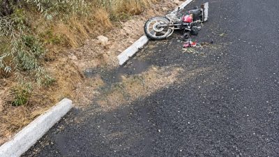 Niğde’de sollama yaptığı sırada kontrolden çıkarak şarampole devrilen motosikletin sürücüsü