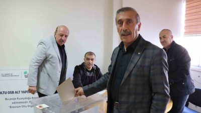 Erzurum’un Oltu ilçesinde Ticaret ve Sanayi Odası Başkanı seçim heyecanı
