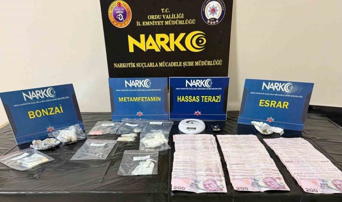 Ordu’nun Altınordu ilçesinde düzenlenen iki ayrı uyuşturucu operasyonunda gözaltına alınan