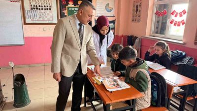 Ağrı’nın Patnos ilçesinde Patnos Gazeteciler Cemiyeti tarafından Aşağı Göçmez İlkokulu