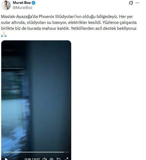 İstanbul’da aşırı yağış nedeniyle birçok noktayı su bastı. Ayazağa’da program