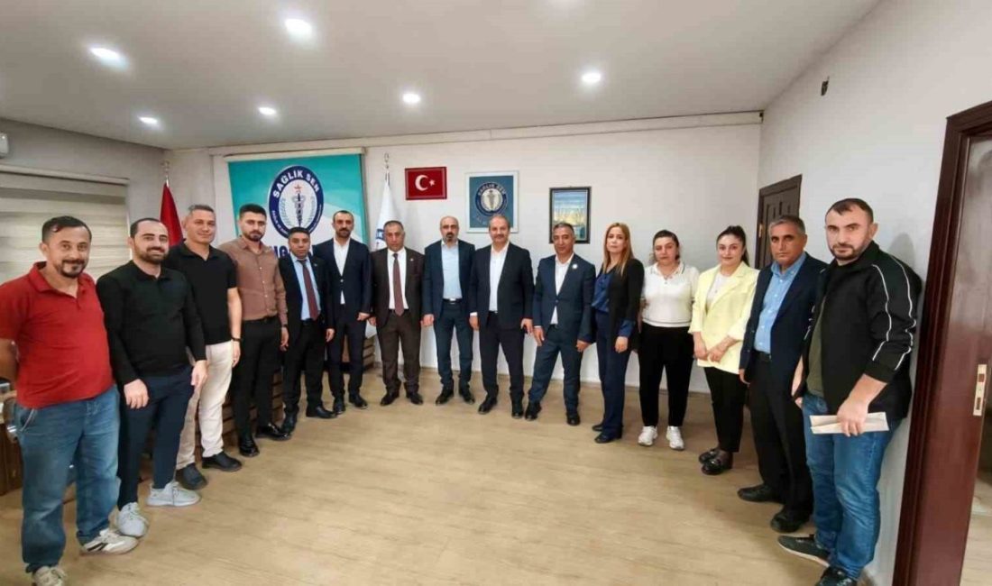 Sağlık-Sen Genel Başkanı Mahmut Faruk Doğan, Genel Başkan Yardımcısı Mustafa